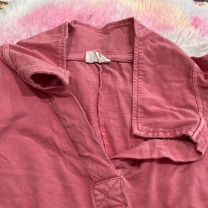 Vintage pink cotton crop top